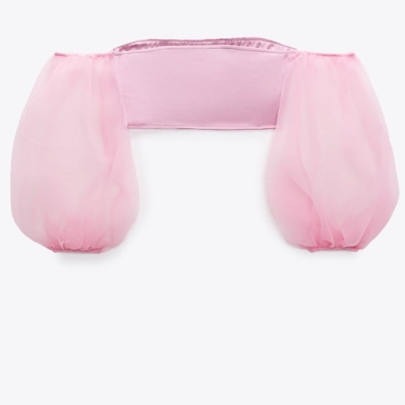 Pink organza Zara top - Picture 4 of 7